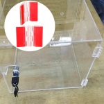 12 Pcs Acrylic Mini Hinge Transparent Plastic Self-Adhesive Folding Hinge Tools for Cabinet Drawer Furniture DIY Display Stand 30x35 mm - Image 7