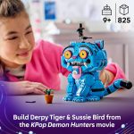 LEGO Kpop Demon Hunters Derpy Tiger and Sussie Bird 72537 | Building Toy for Girls & Boys, Ages 9+, Collectible Movie Display for Bedroom or Book Shelf, W/ Flower Pots & Letters - Image 3