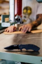 Kershaw Clash Pocket Knife, Black | 3.1 Inch Steel Drop Point Partially Serrated Blade, Assisted Opening, Reversible Clip, For Men and Women - Image 5