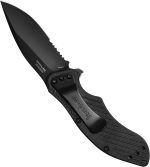 Kershaw Clash Pocket Knife, Black | 3.1 Inch Steel Drop Point Partially Serrated Blade, Assisted Opening, Reversible Clip, For Men and Women - Image 6