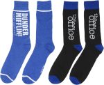 Bioworld The Office TV Show Dunder Mifflin Logo 2 Pair Crew Socks Licensed - Image 3