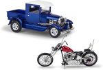Revell 14565 1929 Ford Model A Hot Rod Pickup with California Street Chopper 1:25 Scale 205-Piece Skill Level 5 Model Building Kit - Image 3
