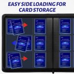Toploader Binder Holds 324 Toploaders - 20 Toploaders|Waterproof PU Leather + Anti-Yellowing PP Inserts | Ridge Tab Sorting Portable top loader binder for cards(For Sports/Game Cards) - Image 6
