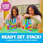 Color Stack Challenge by Relatable – A Fast-Paced Color Matching Puzzle Game for Fun Parties and Family Game Night. Includes 2 Stack Racks, 50 Challenge Cards, 80 Rings & Instructions - Image 4
