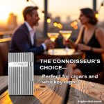 Classic Ligne 2 Style Brass Lighter – Iconic “Ping” Sound (Sliver) | Adjustable Single Soft Flame, Refillable Butane, Luxury Gift for Him–Anniversary, Birthday - Image 6