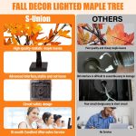 S-Union 24-inch LED Lighted Maple Tree with 6 Acorns for Thanksgiving Decorations - Image 7