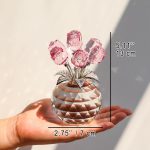 Ornalrist Crystal Pink Rose Bouquet Flower Figurine, Glass Flower Decor | Crystal Rose Gifts for Women, Glass Flower Ornaments, Valentine's Day, Mother's Day, Christmas, Gift-Boxed - Image 5