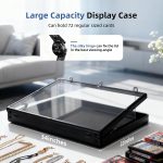 Portable Card Show Display Case 34"x22", Aluminum Trade Show Display Case with Acrylic Side & Handle & Support Rod, Large Lockable Tabletop Showcase for Baseball Sports Graded Cards - Image 6