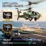 XIKOTEC RC Helicopter, Remote Control Helicopter Toy for Kids(Green) | Beginners and Adults with Altitude Hold, Gyro & LED Light, 2 Batteries & USB-C Charging, Gift for Boys Ages 8-12 - Image 4
