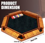 Toidgy 1-6 Players Shut The Box Dice Games, Wooden Board Table Math Game with 16 Dice and Instructions, Classics Close The Box Board Game for Adults Kids, Family Classroom Home or Bar - Image 5