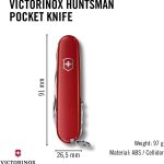 Victorinox Huntsman Swiss Army Knife, 15 Functions, Swiss Made Pocket Knife with Large Blade, Screwdriver, Scissors and Wood Saw - Red - Image 4