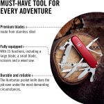 Victorinox Huntsman Swiss Army Knife, 15 Functions, Swiss Made Pocket Knife with Large Blade, Screwdriver, Scissors and Wood Saw - Red - Image 6