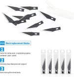 EHDIS Precision Craft Knife Blades 11# Refill Art Blades Cutting Tool With Storage Case for Hobby, Scrapbooking, Stencil (50) - Image 3