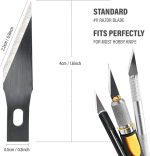 EHDIS Precision Craft Knife Blades 11# Refill Art Blades Cutting Tool With Storage Case for Hobby, Scrapbooking, Stencil (50) - Image 6