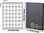 420 Pockets Coin Albums - 28x29 mm/1.1x1.1 inch Pocket Black Coin Book 10 Pages Coin Collection Holder Letter Size Coin Storage Book CS0242BK - Image 3