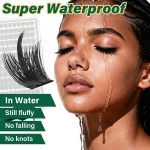 KEYYOU Lash Clusters with Spikes - 200D Volume Wispy Manga Lash Clusters | 12-20mm D Curl DIY Eyelash Extensions,Fairy Eyelash Clusters for Fluffy Anime Look & Professional Salon Finish - Image 4