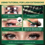 KEYYOU Lash Clusters with Spikes - 200D Volume Wispy Manga Lash Clusters | 12-20mm D Curl DIY Eyelash Extensions,Fairy Eyelash Clusters for Fluffy Anime Look & Professional Salon Finish - Image 6