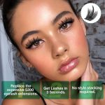 KEYYOU Lash Clusters with Spikes - 200D Volume Wispy Manga Lash Clusters | 12-20mm D Curl DIY Eyelash Extensions,Fairy Eyelash Clusters for Fluffy Anime Look & Professional Salon Finish - Image 7