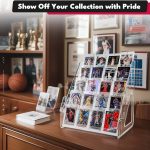 Trading Card Display Stand, Vertical Card Holder, 5-Tier, 1 Pack | Baseball Basketball Sports Graded Card Display Shelf fits PSA BGS SGC Slabs Organizer for Card Show Vendor Booth - Image 3
