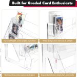 Trading Card Display Stand, Vertical Card Holder, 5-Tier, 1 Pack | Baseball Basketball Sports Graded Card Display Shelf fits PSA BGS SGC Slabs Organizer for Card Show Vendor Booth - Image 7