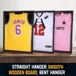 Jersey Wooden Frame Display Case -Shadow Box with 98% UV Protection Acrylic and Hanger for L or XL Baseball Basketball Football Hockey Sport Shirt and Uniform (Black, 1 Pack) - Image 4
