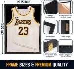 Jersey Wooden Frame Display Case -Shadow Box with 98% UV Protection Acrylic and Hanger for L or XL Baseball Basketball Football Hockey Sport Shirt and Uniform (Black, 1 Pack) - Image 6