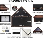 Burial Flag Display Case Wooden Walnut Finish for 5x9.5 Military Flag | Wooden frame,transparent real glass,walnut finish,wall desktop use,for military flag medal certificate display - Image 5