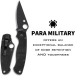 Spyderco Para Military 2 Salt Folding Pocket Knife, PlainEdge | 8.26" Overall Length, 3.45" CPM MagnaCut Steel Blade, G-10 Handle, Compression, Full-Flat Grind - Image 3