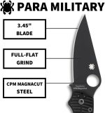 Spyderco Para Military 2 Salt Folding Pocket Knife, PlainEdge | 8.26" Overall Length, 3.45" CPM MagnaCut Steel Blade, G-10 Handle, Compression, Full-Flat Grind - Image 4