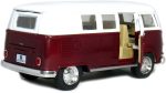 KiNSMART 1962 Volkswagen Classic Bus 1:32 Scale 5" Die Cast Metal Model Toy Van Pullback Acation (Maroon) - Image 4
