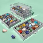 Rock Display Case, Rock Collection Box for Kids & Adults | Crystal Display Shelf, Organizer & Case for Gemstone, Fossil, Mineral | Rock Collection Display Case for All Collectibles - Image 3