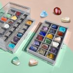Rock Display Case, Rock Collection Box for Kids & Adults | Crystal Display Shelf, Organizer & Case for Gemstone, Fossil, Mineral | Rock Collection Display Case for All Collectibles - Image 7