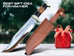 14" Crocodile Dundee Bowie Knife with Sheath-Hunting Knife with Sheath-Mirror Polished Survival Tactical Knife,Cuchillos de caza for Camping, Outdoor, Bushcraft- Knives for Men - Image 7