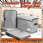 Chuangdi 6 Pcs Comic Book Storage Boxes,Gray | Back to School Collapsible Comic Short Box Case with Lid, 15.8 x 7.9 x 11.4 Inch Book Bin Container Holds 150 Comics - Image 3