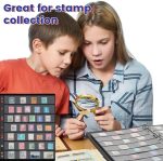 40 Sheets 80 Page Stamp Pages Collector Album Page 9 Hole Standard Stamp Collecting Album Sleeves for Collection Binder(7 Rows) - Image 6