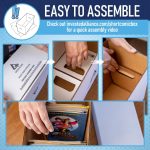 Premium Short Comic Book Storage Box Organizer with Lid | Thick Cardboard Comic Storage Box For Collectibles Fits 150-175 Current/Silver Age, Heavy Duty & Stackable. - Image 6