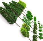 36 Pieces 1.36-6 inch Mixed Model Trees Train Scenery Architecture Tree Fake Trees for DIY Crafts, Building Model, Scenery Landscape Natural Green - Image 3