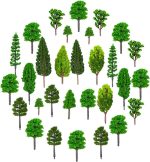 36 Pieces 1.36-6 inch Mixed Model Trees Train Scenery Architecture Tree Fake Trees for DIY Crafts, Building Model, Scenery Landscape Natural Green - Image 4