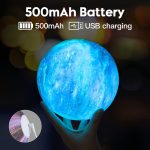 BRIGHTWORLD Moon Lamp Galaxy Lamp 5.9 inch 16 Colors LED 3D Moon Light, Remote & Touch Control Moon Night Light Gifts for Girls Boys Kids Women Birthday（Wooden Base） - Image 3