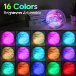 BRIGHTWORLD Moon Lamp Galaxy Lamp 5.9 inch 16 Colors LED 3D Moon Light, Remote & Touch Control Moon Night Light Gifts for Girls Boys Kids Women Birthday（Wooden Base） - Image 5