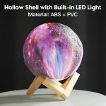 BRIGHTWORLD Moon Lamp Galaxy Lamp 5.9 inch 16 Colors LED 3D Moon Light, Remote & Touch Control Moon Night Light Gifts for Girls Boys Kids Women Birthday（Wooden Base） - Image 6
