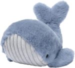 Lambs & Ivy Bubbles & Squirt Soft Plush Blue Whale Stuffed Animal Toy | 10 Inch, Ultra-Soft Plushie with Textured Ribbed Velour Underbelly, All Ages, Machine Washable - Image 3