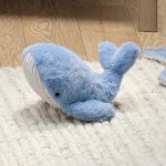 Lambs & Ivy Bubbles & Squirt Soft Plush Blue Whale Stuffed Animal Toy | 10 Inch, Ultra-Soft Plushie with Textured Ribbed Velour Underbelly, All Ages, Machine Washable - Image 6