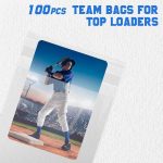 DEDC 100 Pcs Team Bags for Trading Cards, Team Bag Fit 3x4inch 35PT Top Loaders for TCG MTG Shipping Sports Graded Card TOP Loader Sleeves Protector - Image 5