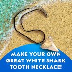 National Geographic Shark Tooth Fossil Dig Kit and Necklace for Kids | Replica Shark Teeth & Fossils, Make a Shark Tooth Necklace, Excavation Tools, Paleontology Activity, STEM Learning - Image 4