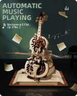 ROKR 3D Wooden Puzzles for Adults,Wooden Music Box Kits-Cello Wood Model Kits for Adults to Build,Stem Projects for Teens,Birthday Gifts Hobbies for Women Men - Image 3