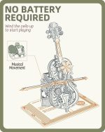 ROKR 3D Wooden Puzzles for Adults,Wooden Music Box Kits-Cello Wood Model Kits for Adults to Build,Stem Projects for Teens,Birthday Gifts Hobbies for Women Men - Image 5