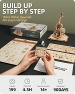 ROKR 3D Wooden Puzzles for Adults,Wooden Music Box Kits-Cello Wood Model Kits for Adults to Build,Stem Projects for Teens,Birthday Gifts Hobbies for Women Men - Image 6