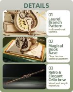 ROKR 3D Wooden Puzzles for Adults,Wooden Music Box Kits-Cello Wood Model Kits for Adults to Build,Stem Projects for Teens,Birthday Gifts Hobbies for Women Men - Image 7