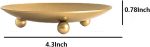 YYaaloa 2 Pack Gold Decorative Iron Plate Candle Holder 4.33'' Candle Stand Candle Plate for LED & Wax Candles, Incense Cones, Spa, Weddings (Gold-2 Pack) - Image 4